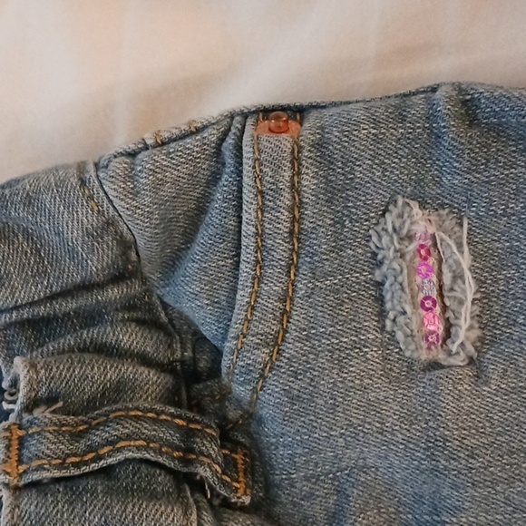 ❤️ Cat & Jack Distressed Sequin Girls Jeans Size 18 Months - Picture 4 of 11